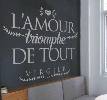 维吉尔爱短语报价贴纸 - TenStickers