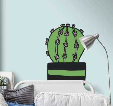Adesivo pianta illustrazione di cactus gigante - TenStickers