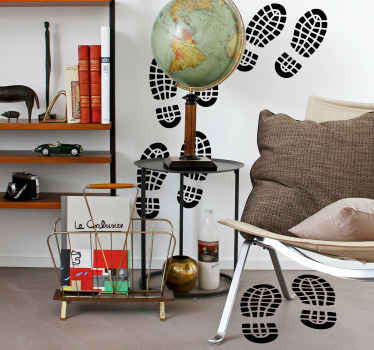 Vinilo pared huellas de pies - TenVinilo