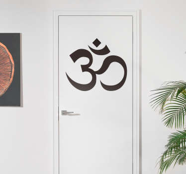 om hinduism symbol door sticker - TenStickers