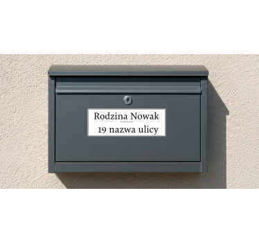 Naklejka na skrzynkę pocztową z imieniem rodziny - TenStickers