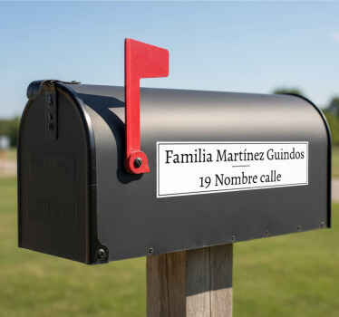 Pegatina para buzón nombre de familia personalizado - TenVinilo