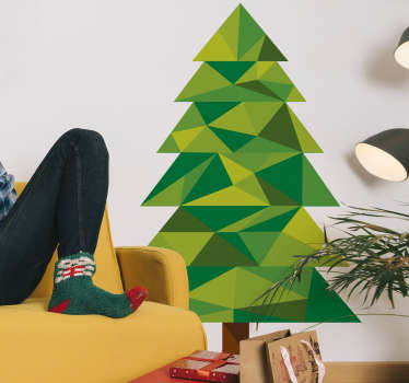 Geometric Tree Wall Sticker - TenStickers