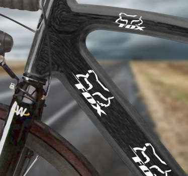 Personaliza a tua bicicleta de forma orginal e única com este magnífico set de sitckers para bicicletas do logo da marca Fox Racing!