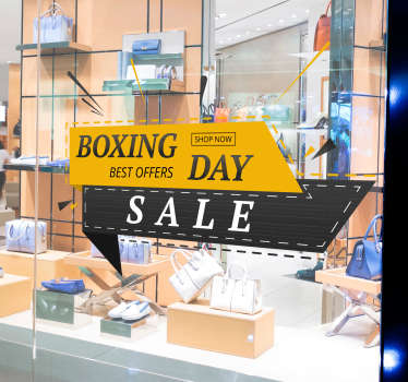 Boks gün satış pencere etiket - TenStickers