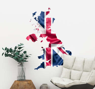Flag Map of Britain Wall sticker - TenStickers