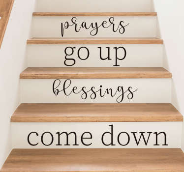 Prayers Up Stairs Sticker - TenStickers