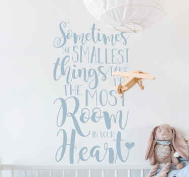 The Smallest Things Muursticker - TenStickers