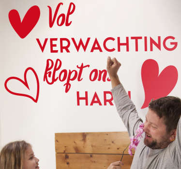 Feestdagen sticker ons hart klopt - TenStickers