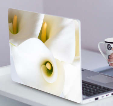 Weiße blume wandaufkleber - TenStickers