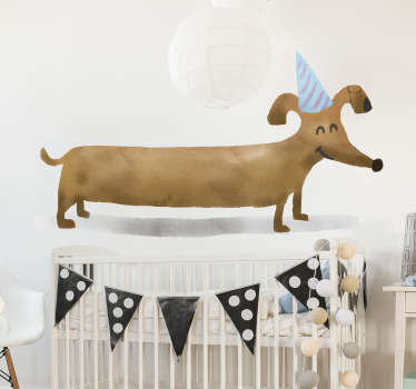 Sausage Dog Wall Art Sticker - TenStickers