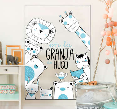 Vinilo pared En la granja de pepito - TenVinilo