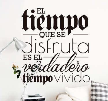 Vinilo pared Frase bonita de la vida - TenVinilo