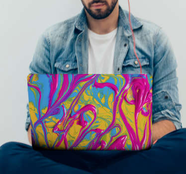 Naklejka na laptopa wylana farba - TenStickers