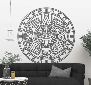 Vinilo pared Calendario maya - TenVinilo