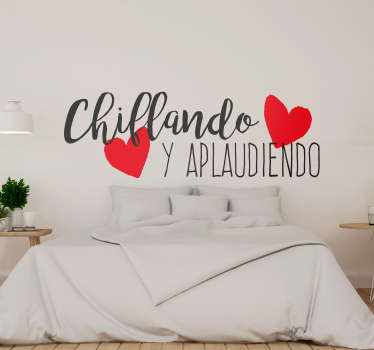 Vinilo pared Chiflando y aplaudiendo - TenVinilo