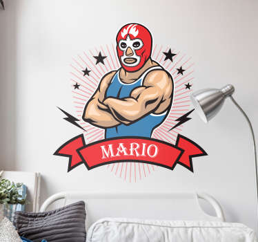 Vinilo infantil Luchador personalizable - TenVinilo