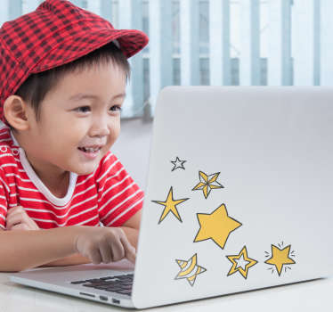 Stars Laptop Sticker - TenStickers