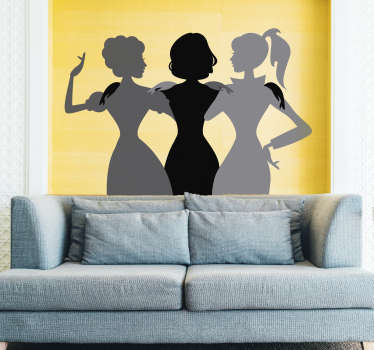 Runway Model Silhouette Wall Sticker - TenStickers
