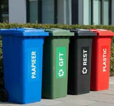 Aufkleber schild abfalltrennung - TenStickers