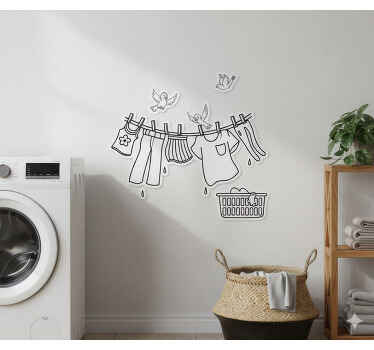 Sticker signalétique buanderie - TenStickers