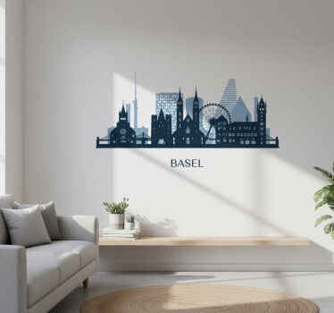 Fototapete Basel skyline - TenStickers