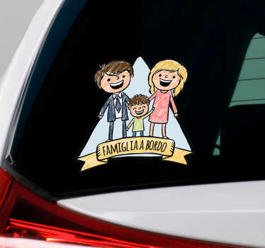 Adesivo per auto famiglia a bordo - TenStickers