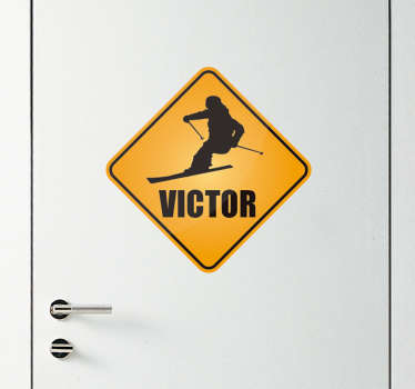 Smuči z imenom prilagodljiva nalepka - TenStickers