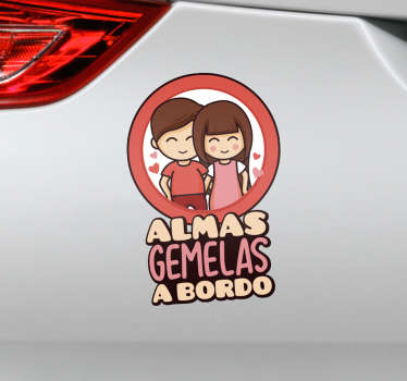Pegatina pequeña Alma gemela - TenVinilo