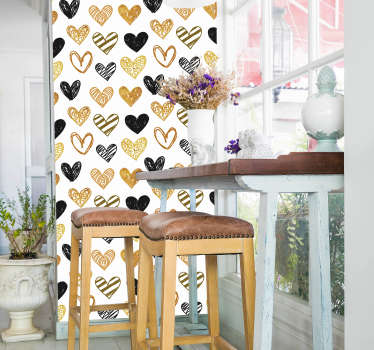 Sticker Saint Valentin Coeurs Motif - TenStickers