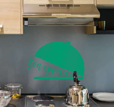 Bon appetit home text wall sticker - TenStickers