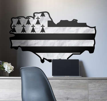 Stickers carte du monde bretagne - TenStickers