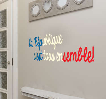Sticker Entrée République de Tous Ensemble - TenStickers