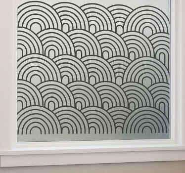 Vinilo para cristal ventana patrón arcoíris superpuesto - TenVinilo