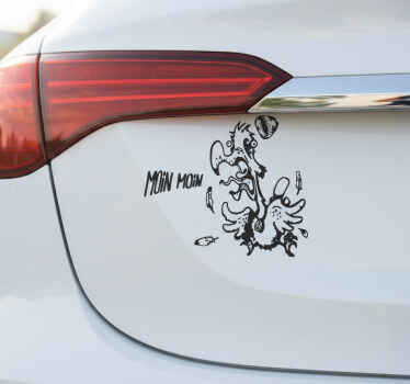 Autoaufkleber schreiende möwe moin - TenStickers