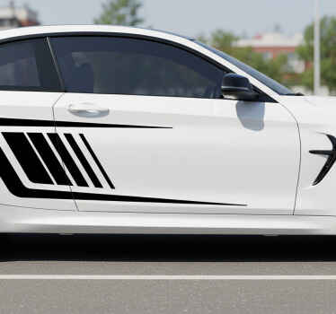 Pegatina coche patrón de rayas diagonales - TenVinilo