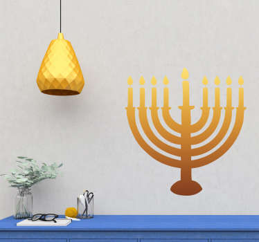 Hanukkah Candles Wall Sticker - TenStickers