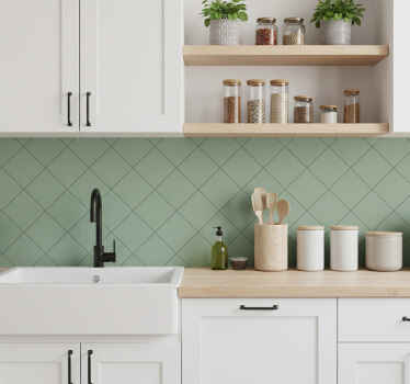 Azulejo adhesivo cuadrado mate huerto salvia - TenVinilo