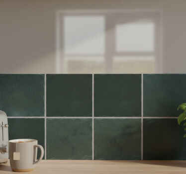 Azulejo adhesivo pizarra verde perpetua - TenVinilo