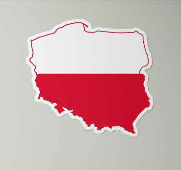 Naklejka na ścianę mapa świata flaga polski - TenStickers