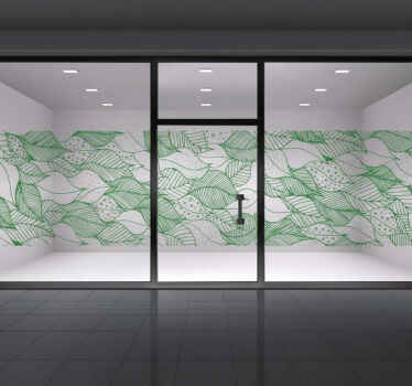 Vinilo para cristal ventana hojas verdes transparentes - TenVinilo