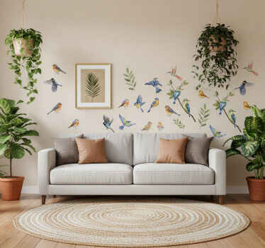 Adesivo murale set di uccellini - TenStickers