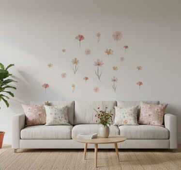 Wildflower bloom wall decal - TenStickers
