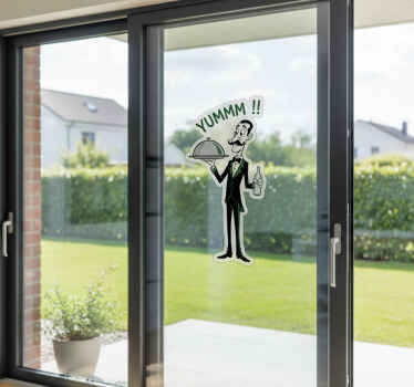 Vinilo para cristal ventana camarero estilo francés - TenVinilo