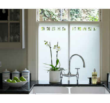 Vinilo para cristal ventana efecto estores cuadrados translúcidos - TenVinilo