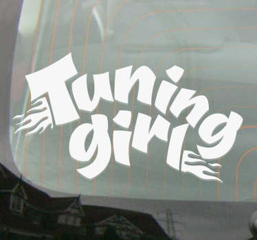 tuning girl Car vinyl Sticker - TenStickers