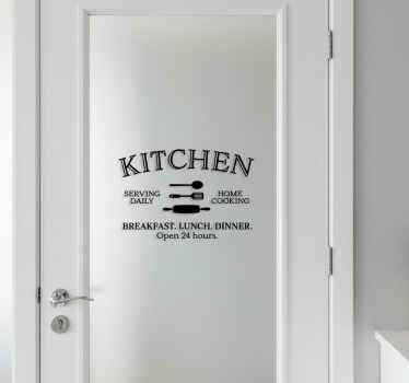 Vinilo para cristal ventana cartel estilo diner - TenVinilo