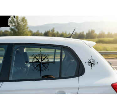 Car sticker big travel compass - TenStickers