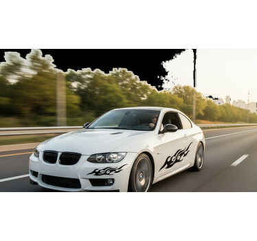 Autocollant voiture design feu noir - TenStickers