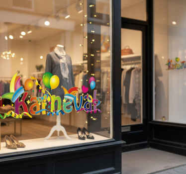 Schaufenster folie fröhliches karnevalsmotiv - TenStickers